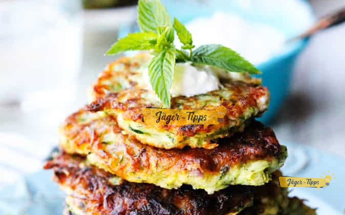 Fluffige Taler zum Eintunken: Zucchinipuffer mit Feta und Tzatziki ...